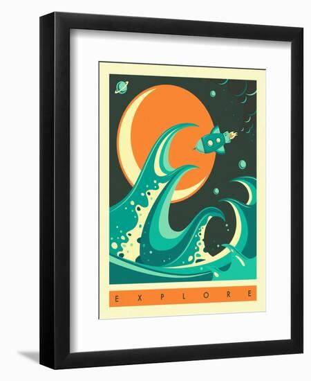 Explore-Jazzberry Blue-Framed Premium Giclee Print