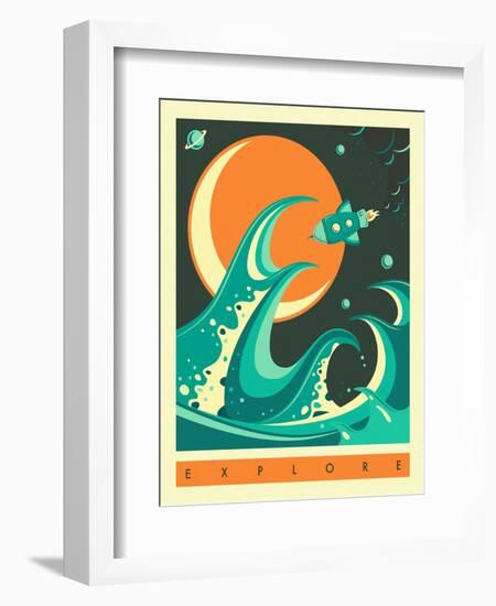 Explore-Jazzberry Blue-Framed Premium Giclee Print