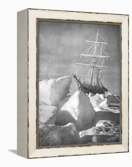 Explorer Ernest Shackleton's Ship "Endurance" Trapped and Slowly Crushed by Ice in Weddell Sea-null-Framed Premier Image Canvas