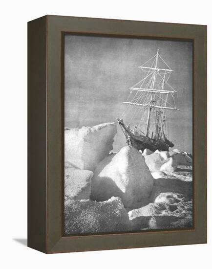 Explorer Ernest Shackleton's Ship "Endurance" Trapped and Slowly Crushed by Ice in Weddell Sea-null-Framed Premier Image Canvas