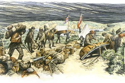 Explorer John Franklin Prepares For An 1821 Expedition In Canada