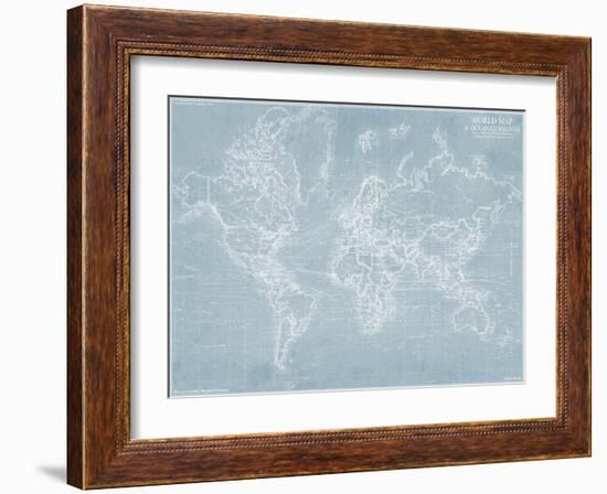 Explorer - World Map-The Vintage Collection-Framed Giclee Print