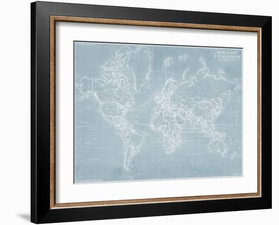 Explorer - World Map-The Vintage Collection-Framed Giclee Print