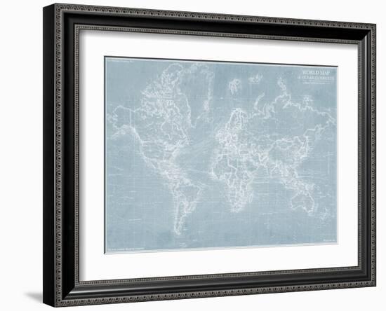 Explorer - World Map-The Vintage Collection-Framed Giclee Print