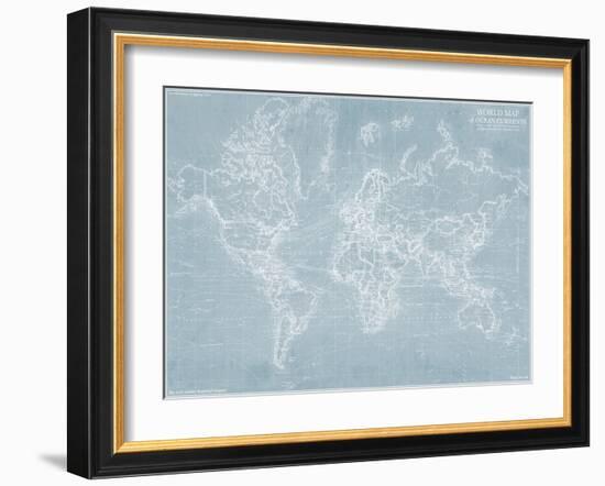 Explorer - World Map-The Vintage Collection-Framed Giclee Print