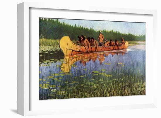 Explorers and Indians, 1905-Frederic Sackrider Remington-Framed Giclee Print