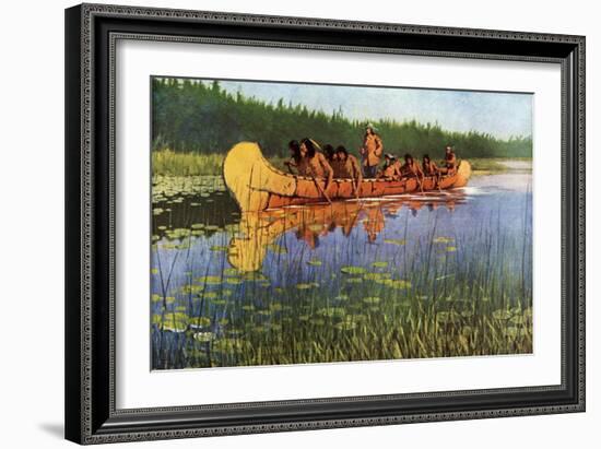 Explorers and Indians, 1905-Frederic Sackrider Remington-Framed Giclee Print