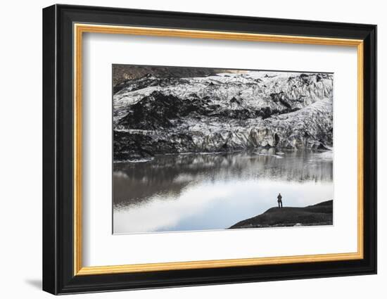 Exploring Solheimajokull Glacier, South Iceland (Sudurland), Iceland, Polar Regions-Matthew Williams-Ellis-Framed Photographic Print