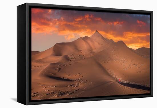 Exploring the desert-Simoon Studio III-Framed Premier Image Canvas