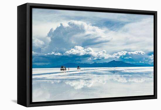 Exploring the Salar De Uyuni with Spectacular Reflections-Benedikt Juerges-Framed Premier Image Canvas