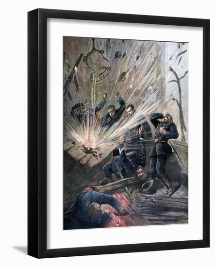 Explosion at the Police Station on the Rue Des Bons-Enfants, Paris, 1892-Henri Meyer-Framed Giclee Print