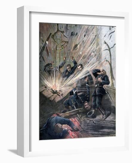 Explosion at the Police Station on the Rue Des Bons-Enfants, Paris, 1892-Henri Meyer-Framed Giclee Print