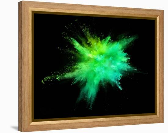 Explosion of Coloured Powder on Black Background-Jag_cz-Framed Premier Image Canvas