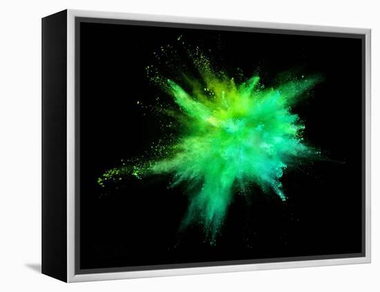 Explosion of Coloured Powder on Black Background-Jag_cz-Framed Premier Image Canvas