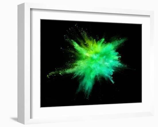 Explosion of Coloured Powder on Black Background-Jag_cz-Framed Photographic Print