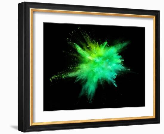 Explosion of Coloured Powder on Black Background-Jag_cz-Framed Photographic Print