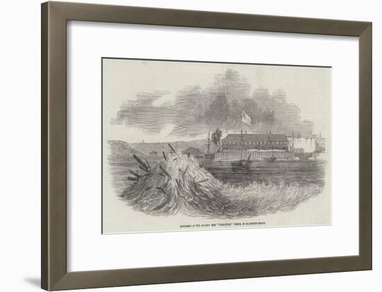 Explosion of the Collier Brig Resolution Wreck, in Gravesend Reach-null-Framed Giclee Print