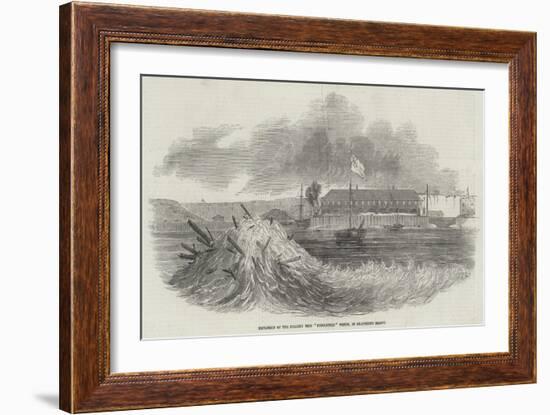 Explosion of the Collier Brig Resolution Wreck, in Gravesend Reach-null-Framed Giclee Print