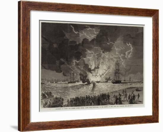 Explosion on Board the Barque Lottie Sleigh-null-Framed Giclee Print