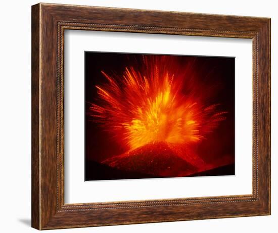 Explosive Vent on the North Side of the Montagnola, Mt. Etna, Sicily, Italy-Daisy Gilardini-Framed Photographic Print