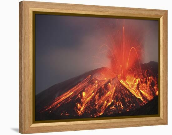 Explosive Vulcanian Eruption of Lava on Sakurajima Volcano, Japan-Stocktrek Images-Framed Premier Image Canvas