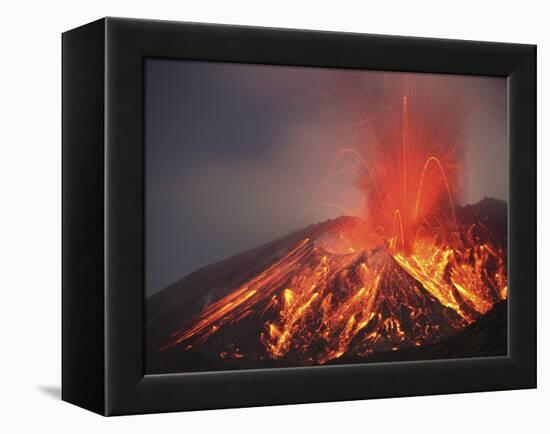 Explosive Vulcanian Eruption of Lava on Sakurajima Volcano, Japan-Stocktrek Images-Framed Premier Image Canvas