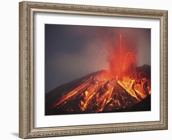 Explosive Vulcanian Eruption of Lava on Sakurajima Volcano, Japan-Stocktrek Images-Framed Photographic Print