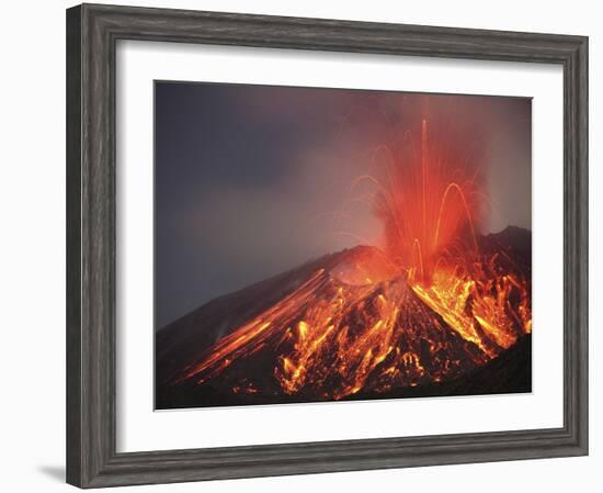 Explosive Vulcanian Eruption of Lava on Sakurajima Volcano, Japan-Stocktrek Images-Framed Photographic Print