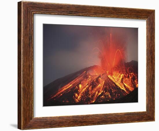 Explosive Vulcanian Eruption of Lava on Sakurajima Volcano, Japan-Stocktrek Images-Framed Photographic Print