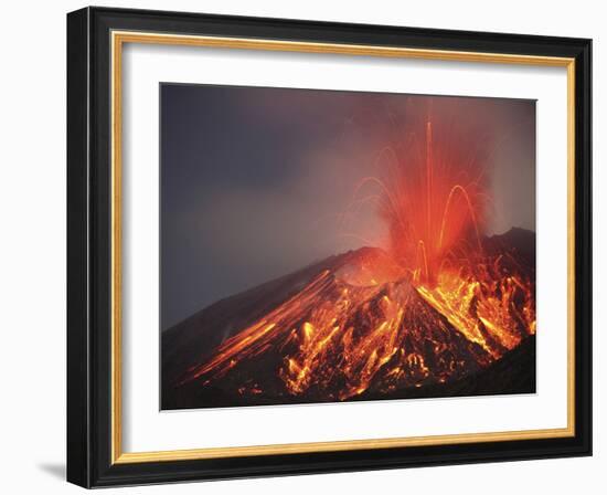 Explosive Vulcanian Eruption of Lava on Sakurajima Volcano, Japan-Stocktrek Images-Framed Photographic Print