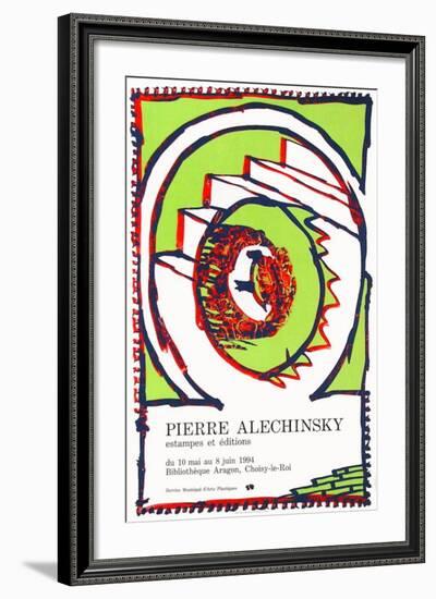 Expo 144 - Bibliothèque Aragon-Pierre Alechinsky-Framed Collectable Print