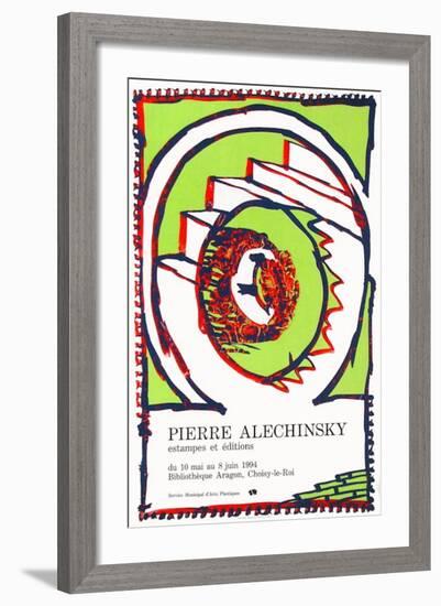 Expo 144 - Bibliothèque Aragon-Pierre Alechinsky-Framed Collectable Print