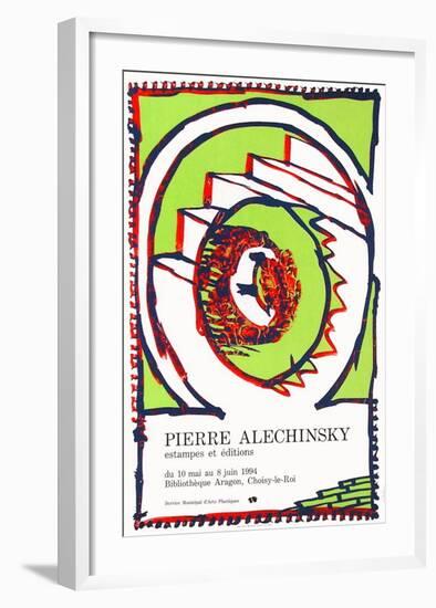 Expo 144 - Bibliothèque Aragon-Pierre Alechinsky-Framed Collectable Print