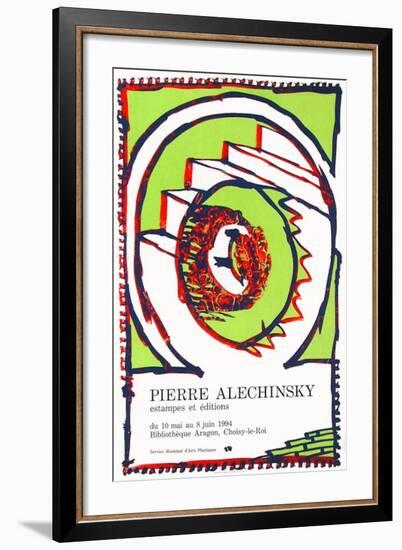 Expo 144 - Bibliothèque Aragon-Pierre Alechinsky-Framed Collectable Print