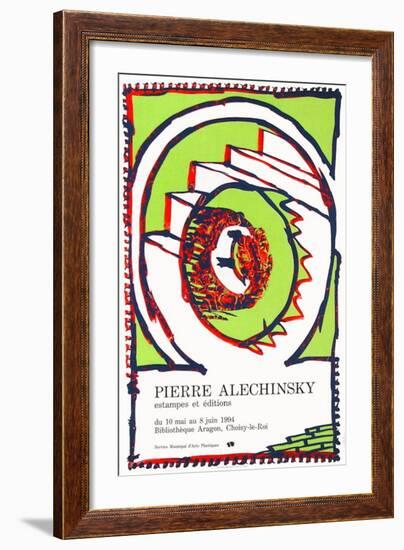 Expo 144 - Bibliothèque Aragon-Pierre Alechinsky-Framed Collectable Print