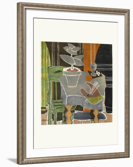 Expo 61 - Musée Galliéra (avant la lettre)-Georges Braque-Framed Collectable Print