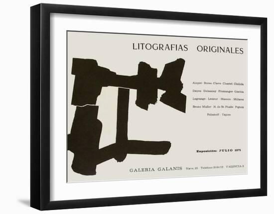 Expo 71 - Galeria Galanis-Eduardo Chillida-Framed Collectable Print