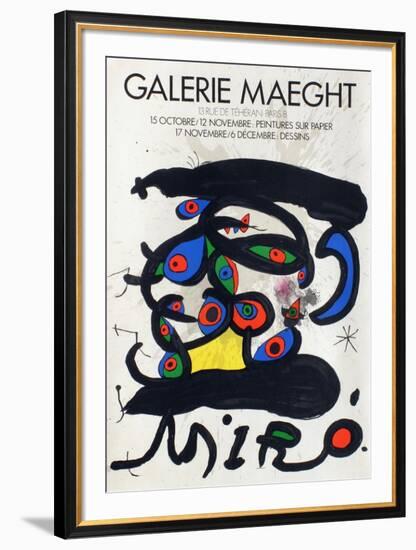 Expo 71 - Galerie Maeght-Joan Miro-Framed Premium Edition