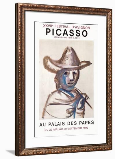 Expo 73 - Palais des Papes-Pablo Picasso-Framed Premium Edition