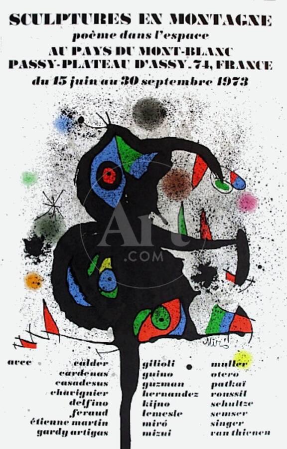 Expo 73 Sculptures En Montagne Collectable Print By Joan Miro Artcom