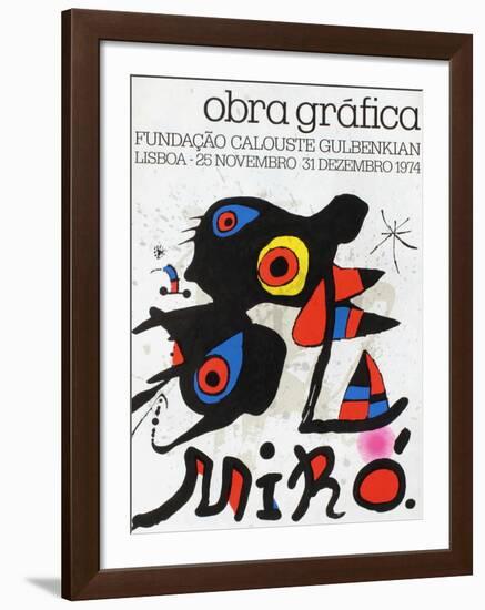 Expo 74 - Fundaçao Calouste Gulbenkian-Joan Miro-Framed Premium Edition