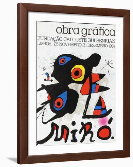 Expo 74 - Fundaçao Calouste Gulbenkian-Joan Miro-Framed Premium Edition