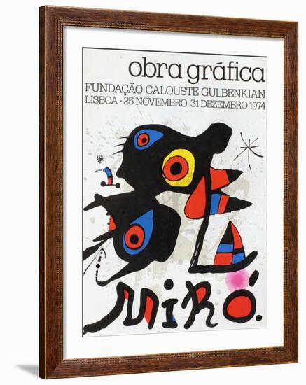 Expo 74 - Fundaçao Calouste Gulbenkian-Joan Miro-Framed Premium Edition