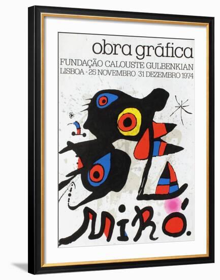 Expo 74 - Fundaçao Calouste Gulbenkian-Joan Miro-Framed Premium Edition