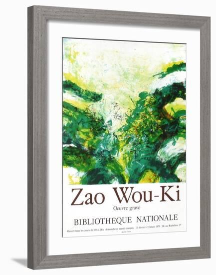 Expo 79 - Bibliothèque Nationale-Zao Wou-Ki-Framed Premium Edition
