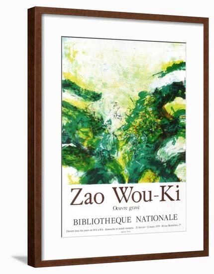 Expo 79 - Bibliothèque Nationale-Zao Wou-Ki-Framed Premium Edition