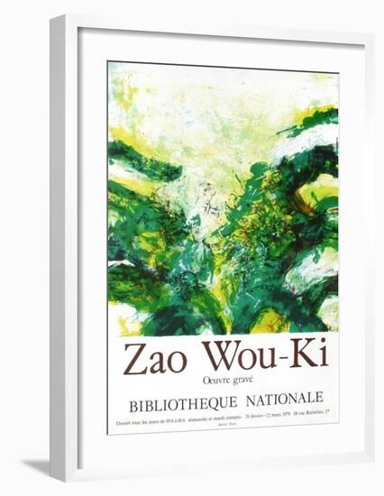 Expo 79 - Bibliothèque Nationale-Zao Wou-Ki-Framed Premium Edition