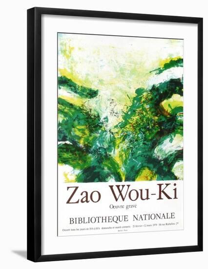 Expo 79 - Bibliothèque Nationale-Zao Wou-Ki-Framed Premium Edition