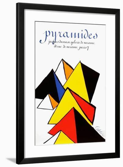 Expo 80 - Galerie Jacques Damase Pyramides-Alexander Calder-Framed Collectable Print