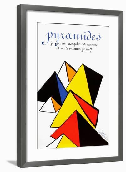 Expo 80 - Galerie Jacques Damase Pyramides-Alexander Calder-Framed Collectable Print